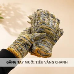 10 Đôi Găng Tay Muối Tiêu Len Việt Dương Dày Dặn Bảo Hộ Lao Động Và Bốc Xếp - GD7KIM