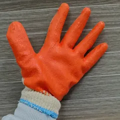 COMBO 10 Đôi Găng Tay Phủ Cao Su Cam  Việt Dương Dệt 10 Kim Làm Vườn Cơ Khí Xây Dựng - 10GDC10KIM