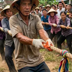 Găng Tay Kéo Co 7G Việt Dương Phủ Cao Su Bền Chắc, Hạn Chế Mài Mòn, Chống Rát Tay - GDC7KIM Kéo Co