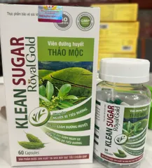 VIÊN ĐƯỜNG HUYẾT THẢO MỘC KLEAN SUGAR ROYAL GOLD LỌ 60 VIÊN HSD ĐẾN 15.10.2028 795351