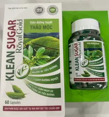 VIÊN ĐƯỜNG HUYẾT THẢO MỘC KLEAN SUGAR ROYAL GOLD LỌ 60 VIÊN HSD ĐẾN 15.10.2028 795351