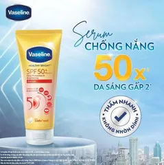 Sữa Dưỡng Thể Dạng Serum Chống Nắng và Nâng Tone Da Vaseline Daily Protection & Brightening Serum SPF50+ PA++++ 300ml [hàng nhập khẩu]