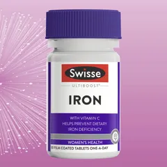 Viên uống Swisse Ultiboost Iron |30 viên| Bổ sung sắt hữu cơ - Cải thiện năng lượng & Tăng cường miễn dịch [S/P Chuẩn Úc]