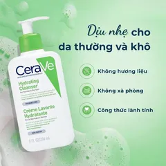 Sữa rửa mặt cho da thường và khô Cerave Hydrating Cleanser 236ml