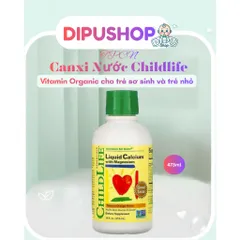 Canxi Lỏng Childlife Liquid Calcium Magie Kẽm Vitamin D3 474ml Mỹ