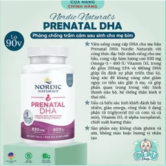 DHA bầu Prenatal Nordic bổ sung cho phụ nữ mang thai, bà bầu 90 viên/180 viên