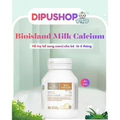 Tem phụ Canxi Sữa (Bioisland) Bio Island Milk Calcium For Kid Úc Giúp Chắc Khỏe Xương Cho Bé - Hộp 90 Viên