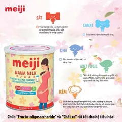Sữa Bầu Meiji Mama 350g Phòng Ngừa Dị Tật Thai Nhi Bổ Sung DHA Axit Folic Sắt Kẽm