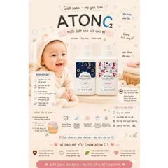 GIẶT/XẢ ATONO2 thuần chay cao cấp Hàn Quốc cho bé từ 0m+ (1000ml)