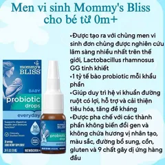 Mommy’s Bliss Baby Probiotic Men vi sinh  Drops hỗ trợ tiêu hóa, nôn trớ cho bé từ sơ sinh