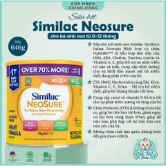 Sữa Bột Similac Neosure Mỹ Cho Bé Sinh Non Nhẹ Cân 0-12 tháng