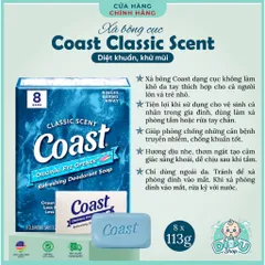 Xà phòng Coast của Mỹ - lốc 8 cục × loại 113g