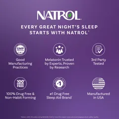 Kẹo dẻo ngủ ngon Natrol Melatonin Gummies 10mg của Mỹ