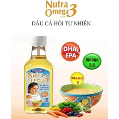 Dầu Ăn Dặm Cá Hồi Nutra Omega 3, 240ML Cho Bé 7M+