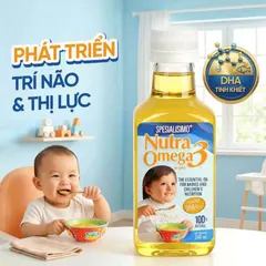 Dầu Ăn Dặm Cá Hồi Nutra Omega 3, 240ML Cho Bé 7M+