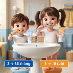 Kem đánh răng lợi khuẩn Pro HA Atono2 Hàn Quốc cho bé 6m+ ( Tuýp 50g)