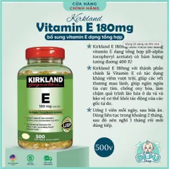 [DATE 2029] Vitamin E 400 IU 500 Viên Kirkland Của Mỹ