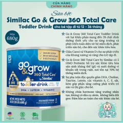 Sữa Bột Similac Go&Grow Mỹ Cho Bé 1-3 Tuổi Phát Triển Trí Não