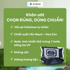 1 GÓI Khăn ướt ATONO2 dành cho trẻ sơ sinh an toàn, không chứa hóa chất độc hại, không chất bảo quản
