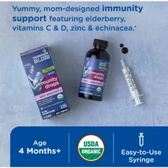 Siro tăng đề kháng hữu cơ MOMMY'S BLISS kèm prebiotic cho bé từ 4 tháng hàng Mỹ