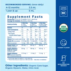 Siro tăng đề kháng hữu cơ MOMMY'S BLISS kèm prebiotic cho bé từ 4 tháng hàng Mỹ