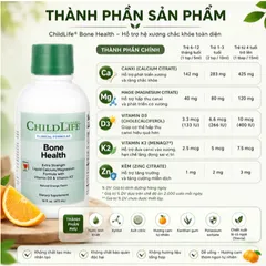 Bone Health Childlife Hỗ trợ cho bé có hệ xương chắc khỏe với hàm lượng canxi nhiều hơn- chai 473 ml