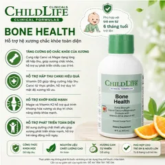 Bone Health Childlife Hỗ trợ cho bé có hệ xương chắc khỏe với hàm lượng canxi nhiều hơn- chai 473 ml