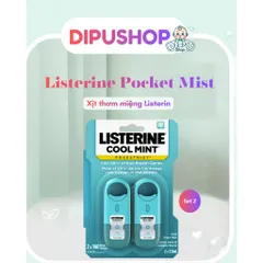 SET Xịt thơm miệng Listerin Pocket Mist Cool Mint 7,7ml*2