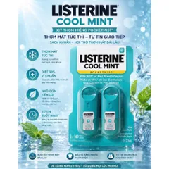 SET Xịt thơm miệng Listerin Pocket Mist Cool Mint 7,7ml*2