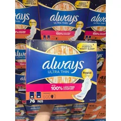 Băng vệ sinh hộp Always của Mỹ 92 miếng, 88, 76 miếng