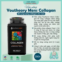 Hàng Mỹ Chính Hãng Collagen Cho Nam Youtheory Men Type 1 2 3 Hộp 390 Viên