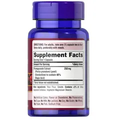 Viên Uống Lựu Chống Nắng Nội Sinh, Trắng Da, Giảm Nám Pomegranate Extract 250mg Puritan's Pride