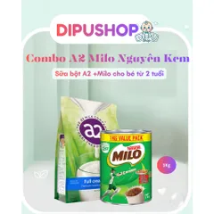 Combo SỮA A2 NGUYÊN KEM MILO 1kg