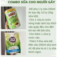 Combo SỮA A2 NGUYÊN KEM MILO 1kg