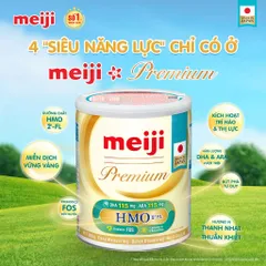 Sữa Meiji Premium Nhập Khẩu Nhật Bổ Sung HMO DHA Tăng Đề Kháng Cho Bé 0-3 Tuổi