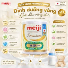 Sữa Meiji Premium Nhập Khẩu Nhật Bổ Sung HMO DHA Tăng Đề Kháng Cho Bé 0-3 Tuổi