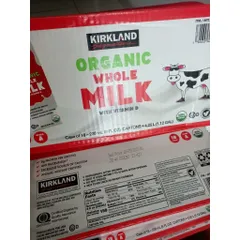 [DATE 2027 VỎ NHÒE DATE] Sữa tươi Organic Whole Milk Kirkland thùng 18 hộp