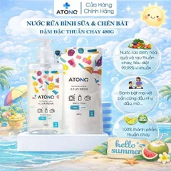 CHAI Nước Rửa Bình Sữa, Chén Bát Và Rau Củ Quả Thuần Chay Atono2 460ml