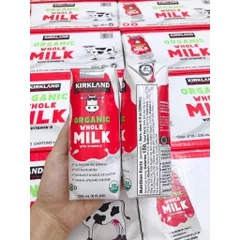 [DATE 2027 VỎ NHÒE DATE] Sữa tươi Organic Whole Milk Kirkland thùng 18 hộp