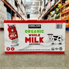 [DATE 2027 VỎ NHÒE DATE] Sữa tươi Organic Whole Milk Kirkland thùng 18 hộp