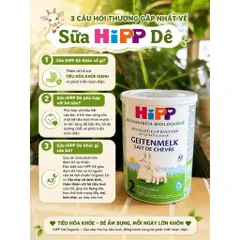 Chính Hãng Đức Sữa Dê HiPP Organic Số 1,2 400g Đạm A2 Dễ Tiêu Hóa, Chiều Cao, Phát Triển Trí Não