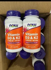 Viên bổ sung Vitamin D3 và K2 1000IU/45mcg Now Foods của Mỹ 803135