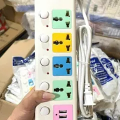 Ổ Điện Đa Năng Thông Minh Chống Giật Dài 5m Có Lỗ Cắm USB Sạc Điện Thoại