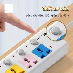Ổ Điện Đa Năng Thông Minh Chống Giật Dài 5m Có Lỗ Cắm USB Sạc Điện Thoại