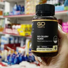 Go Healthy Go Celery 16000 1-A-DAY |60 viên| Cải thiện hội chứng Gút chuyên sâu - Giảm Acid Uric & Kháng viêm khớp [S/P nội địa NZ không tem]