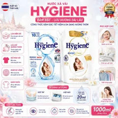 Nước xả vải đậm đặc Hygiene - làm mềm vải lưu hương lâu, giữ màu giảm xù 1000ml - Thái Lan