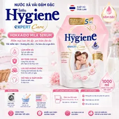 Nước xả vải đậm đặc Hygiene - làm mềm vải lưu hương lâu, giữ màu giảm xù 1000ml - Thái Lan