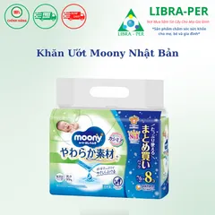 Khăn Ướt Moony Nội Địa Nhật | Không Cồn, Không Mùi – Mềm Mại An Toàn Cho Bé Sơ Sinh & Da Nhạy Cảm 803993