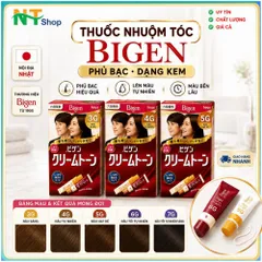 Nhuộm Tóc Bigen Phủ Bạc Nội Địa Nhật Hiệu Quả Cao - Dạng Kem, Dễ Sử Dụng Không Nhỏ Giọt, Màu Bền Đẹp