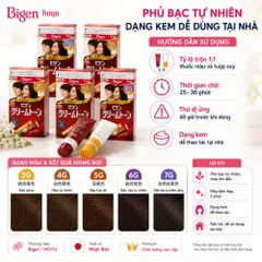 Nhuộm Tóc Bigen Phủ Bạc Nội Địa Nhật Hiệu Quả Cao - Dạng Kem, Dễ Sử Dụng Không Nhỏ Giọt, Màu Bền Đẹp